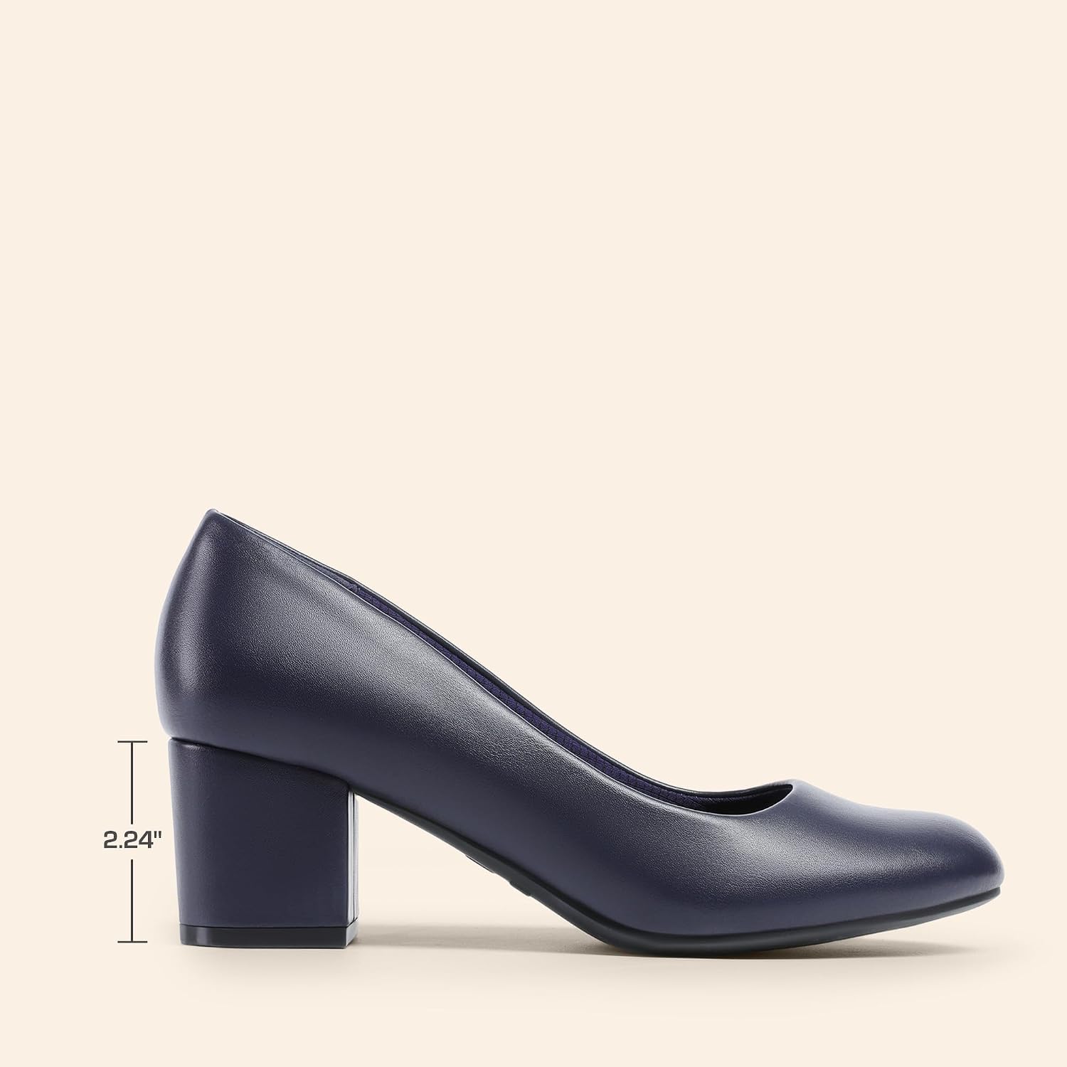 Detalle 2 de DREAM PAIRS Women's Block Heel Pumps with 3D Cushioned Insole, 2.24-Inch Heel