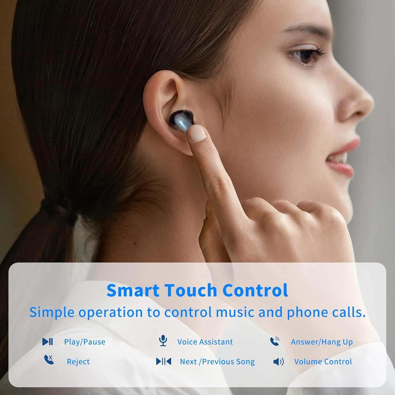 Thumbnail 3 de aaaioe Wireless Earbuds with Bluetooth 5.3, ENC Call Noise Reduction, 40H Playtime and IPX7 Sweatproof