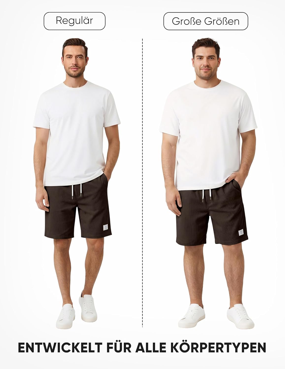 Thumbnail 4 de JMIERR Corduroy Shorts Herren – Sommer-Freizeit mit elastischer Taille und praktischen Taschen