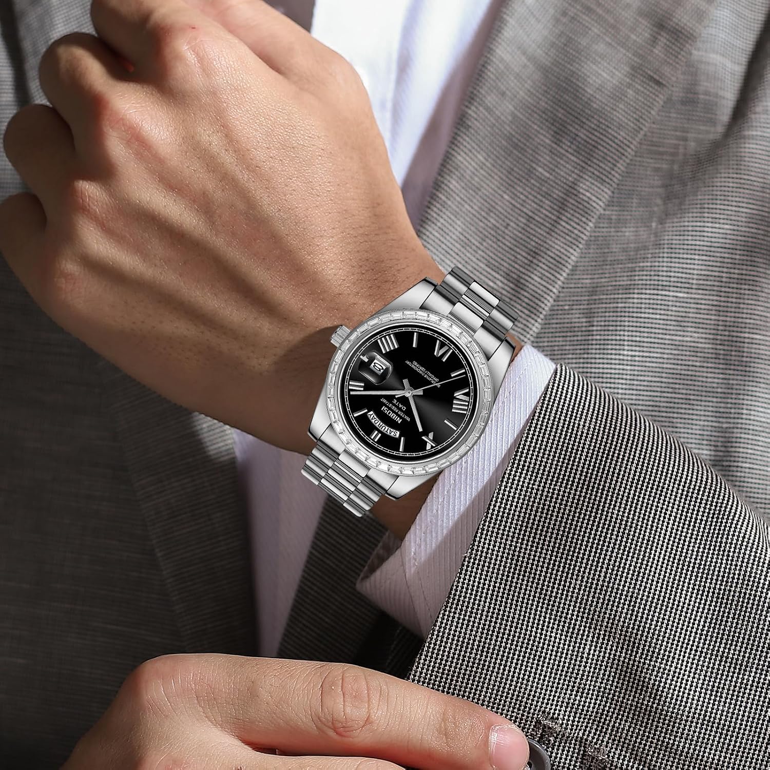 Detalle 2 de NIBOSI orologio uomo quarzo 39 mm