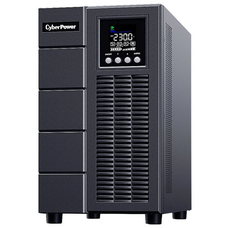 Detalle de CyberPower OLS3000EA-DE: SAI Online de 3000VA/2700W con 4 salidas Schuko y 2 IEC C13