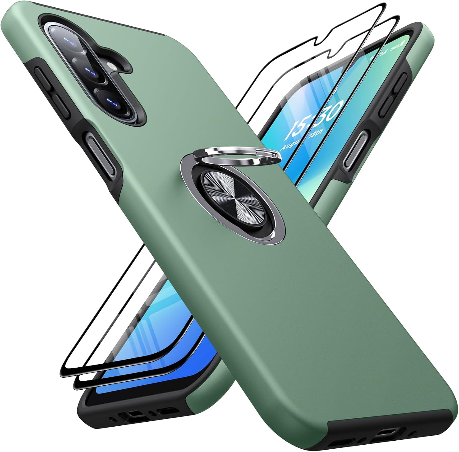 Detalle de AOUIA Samsung Galaxy A26 5G case with 360° stand