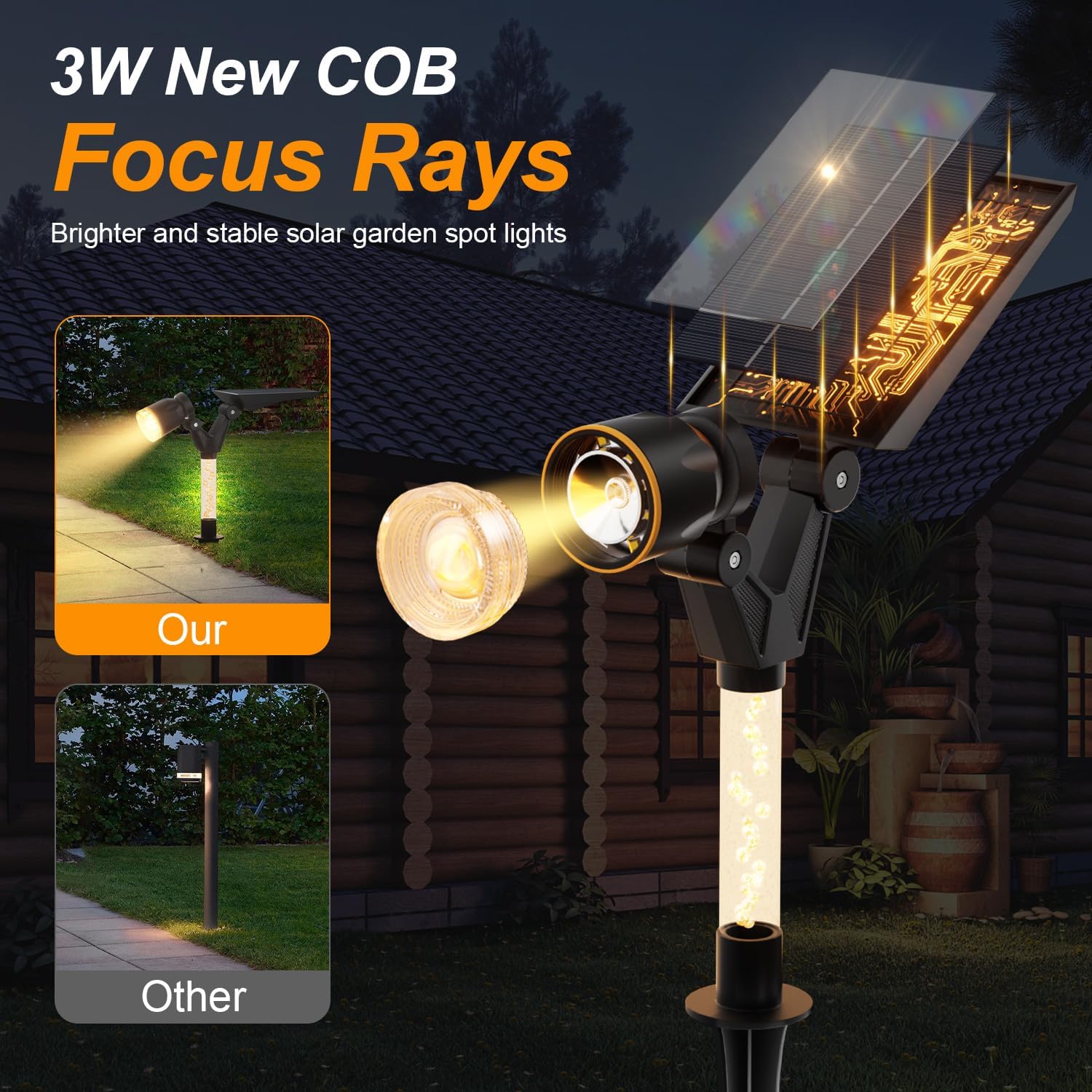 Thumbnail 2 de HAMLITE Solar Garden Spot Lights 6 Pack (Warm White) – IP65 outdoor solar spotlights for paths, walls and porches