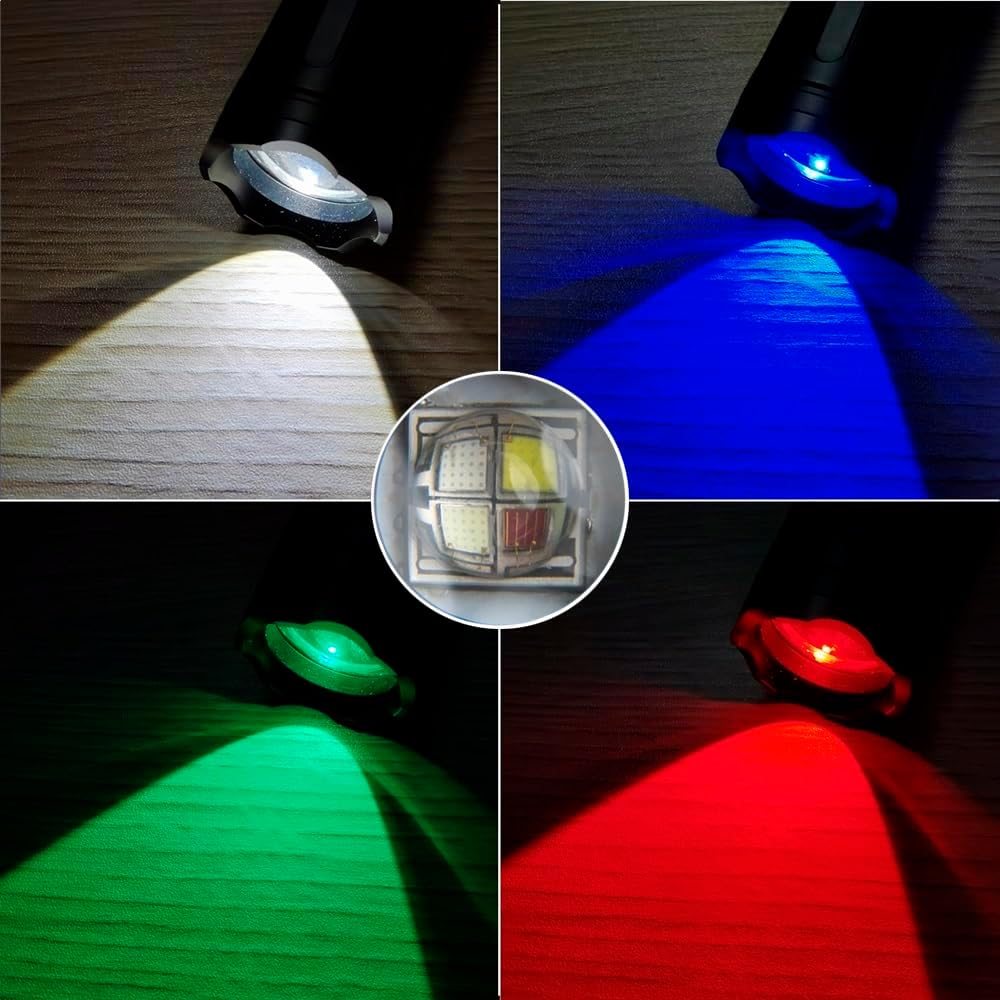 Detalle 2 de Alonefire SV96 RGBW Torch – 4-in-1 Colour Changing LED, USB-C Rechargeable