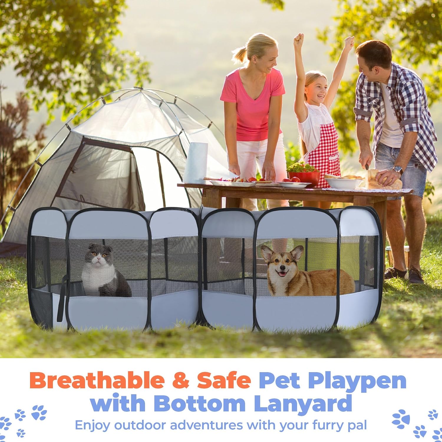 Detalle de Pop-up pet playpen with steel frame