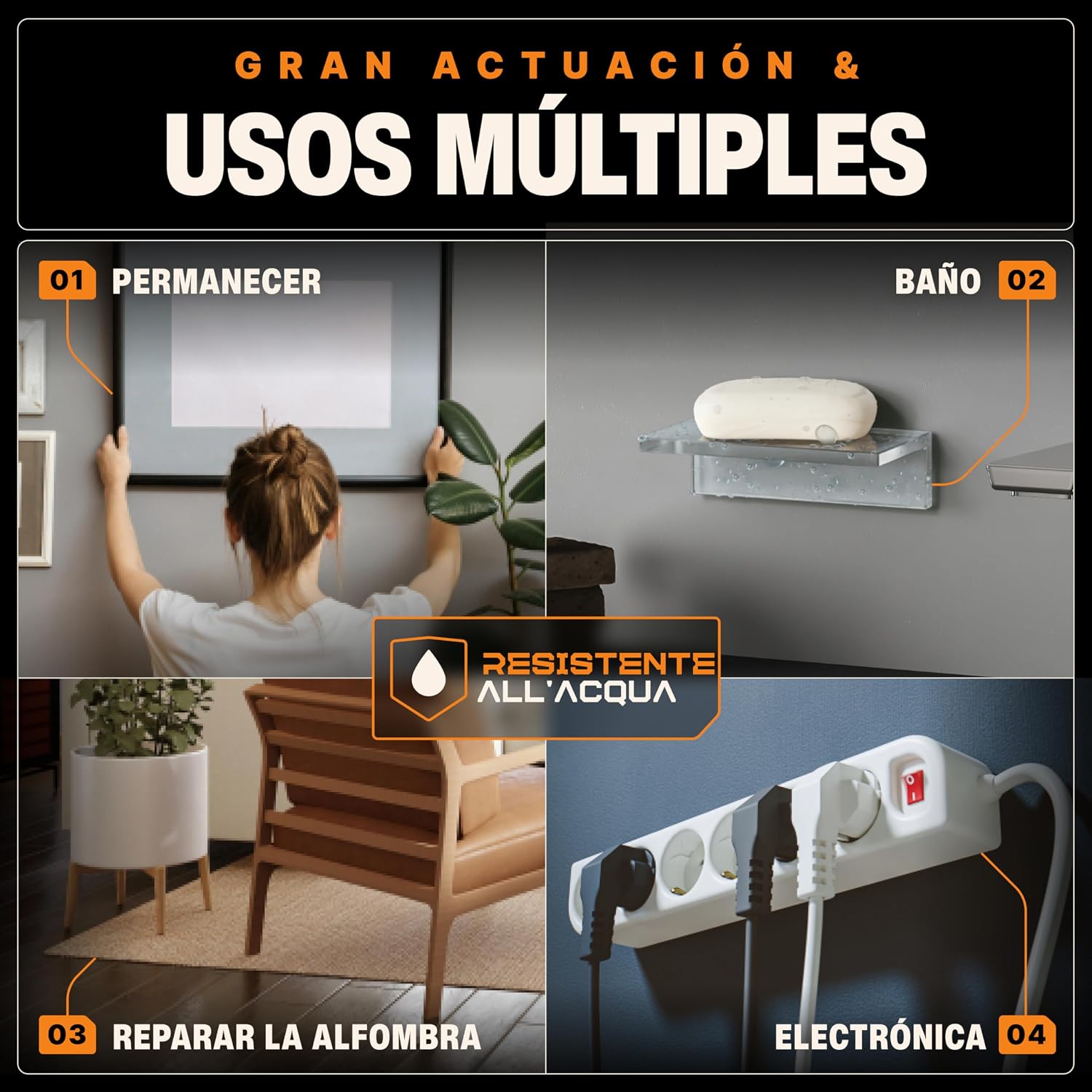 Detalle 2 de BAURIX Cinta Doble Cara 4m extrafuerte
