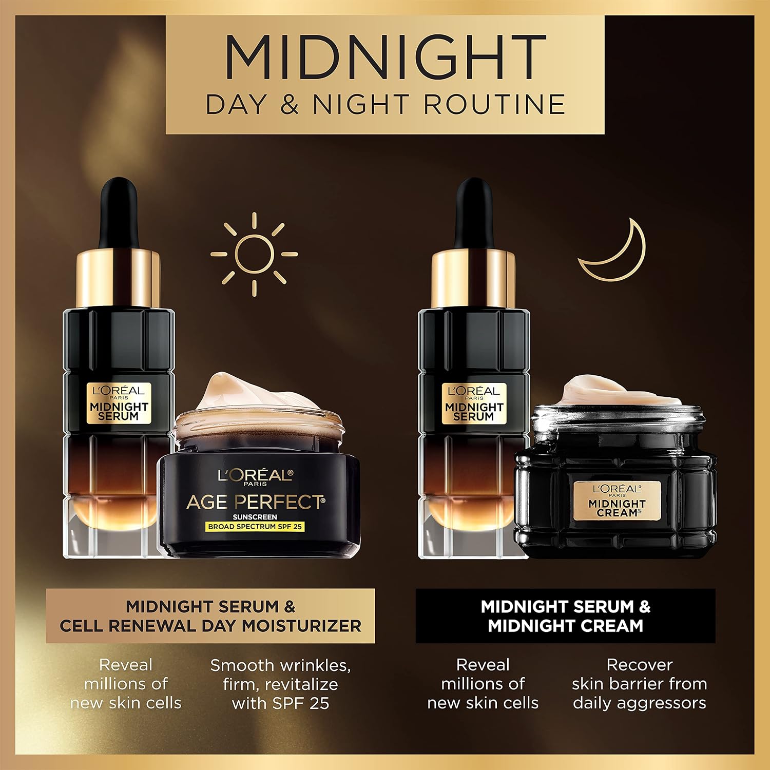 Thumbnail 5 de L'Oreal Paris Age Perfect Midnight Face Serum, 1 oz with Eye Cream Sample