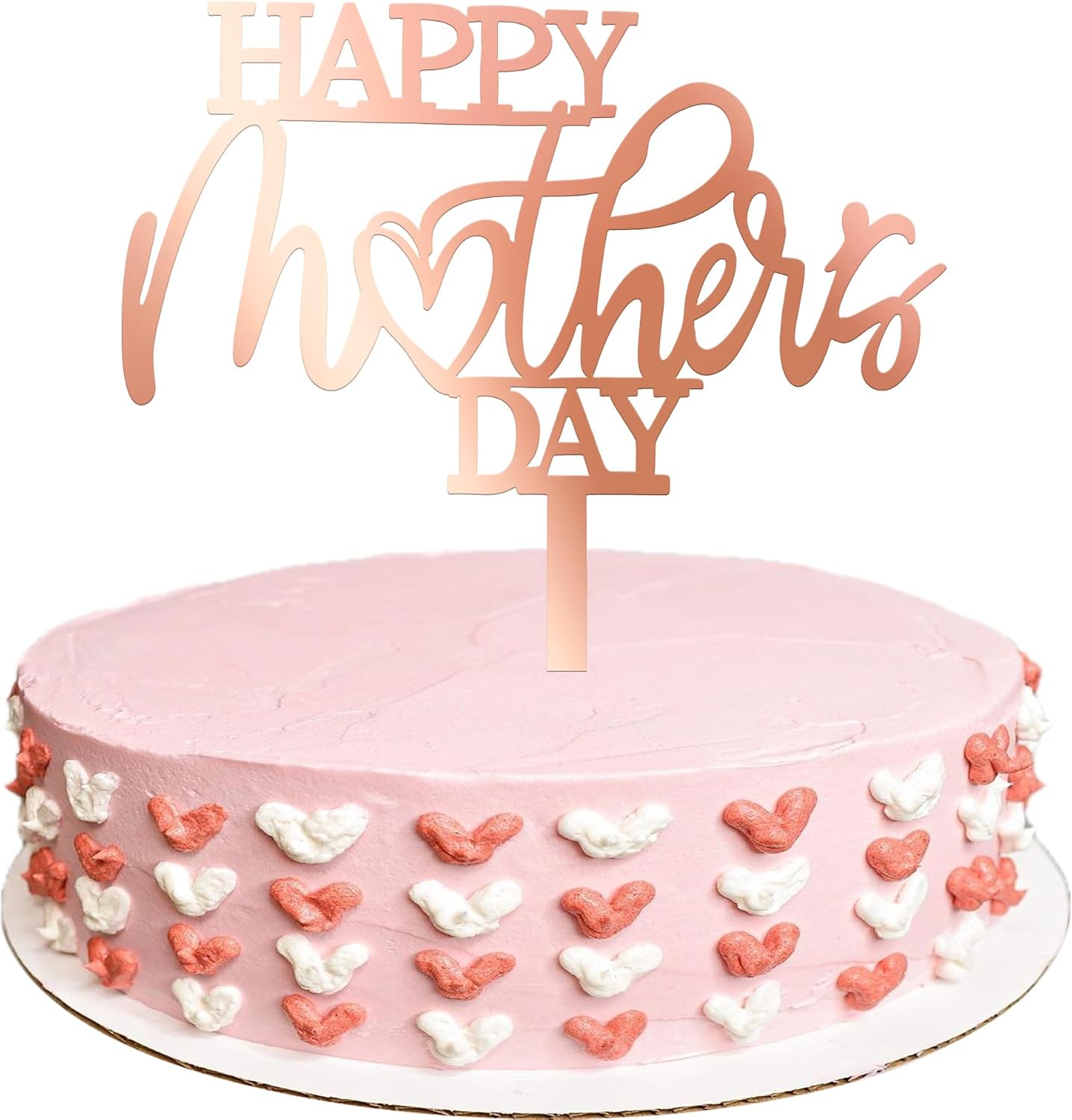 Xsstarmi 3 Pack Happy Mother's Day Cake Topper – Acrylic Sweet Heart Loved You Mom Picks