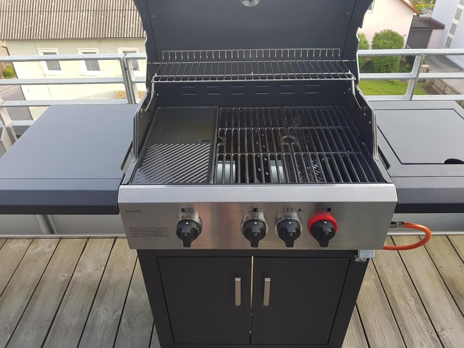 Thumbnail 3 de GFTIME Gusseisen-Grillplatte 43 x 20,5 cm als Rost-Ersatz für ausgewählte Gasgrills