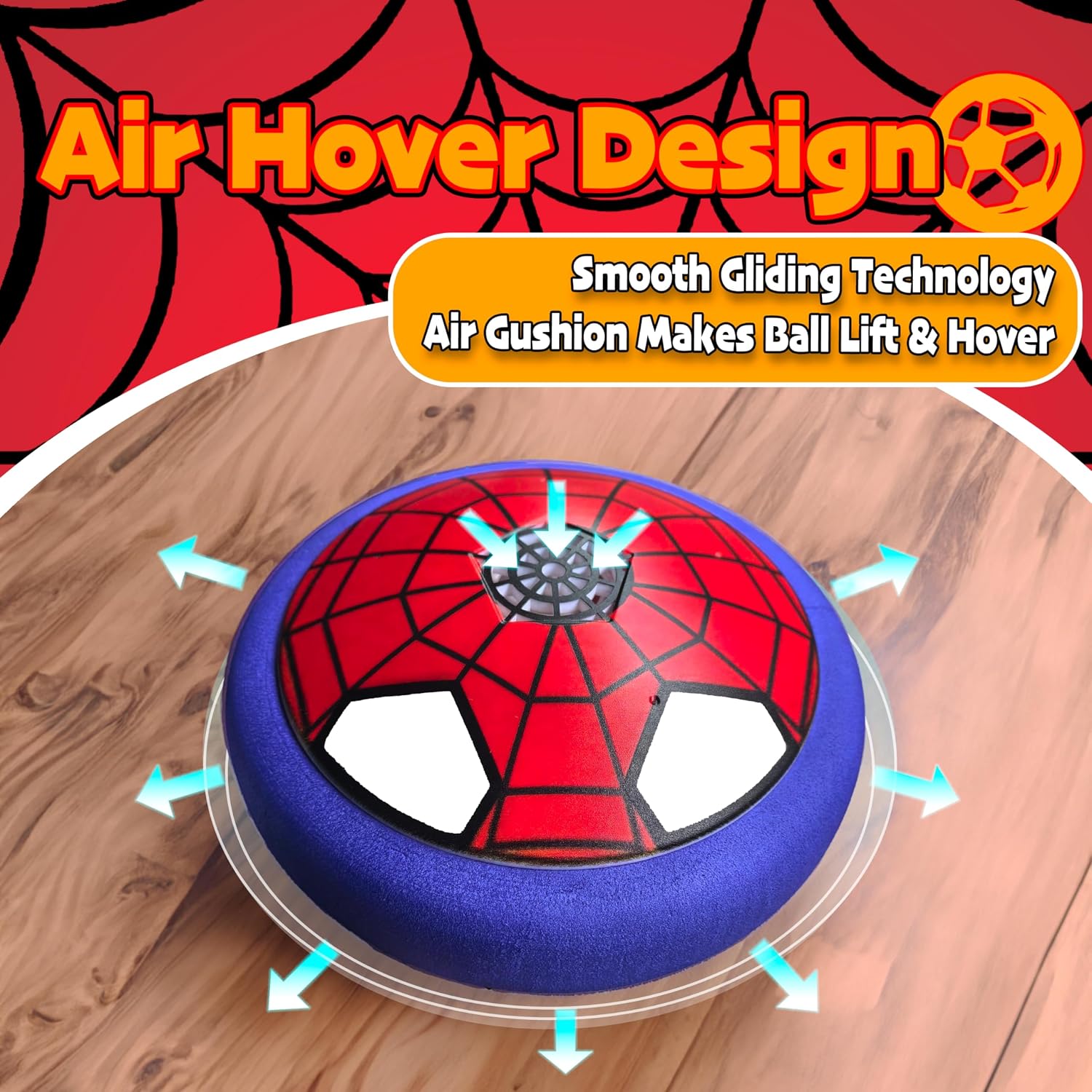 Thumbnail 4 de Spider Hover Football with LED Lights: Indoor Fun for Kids 3–12
