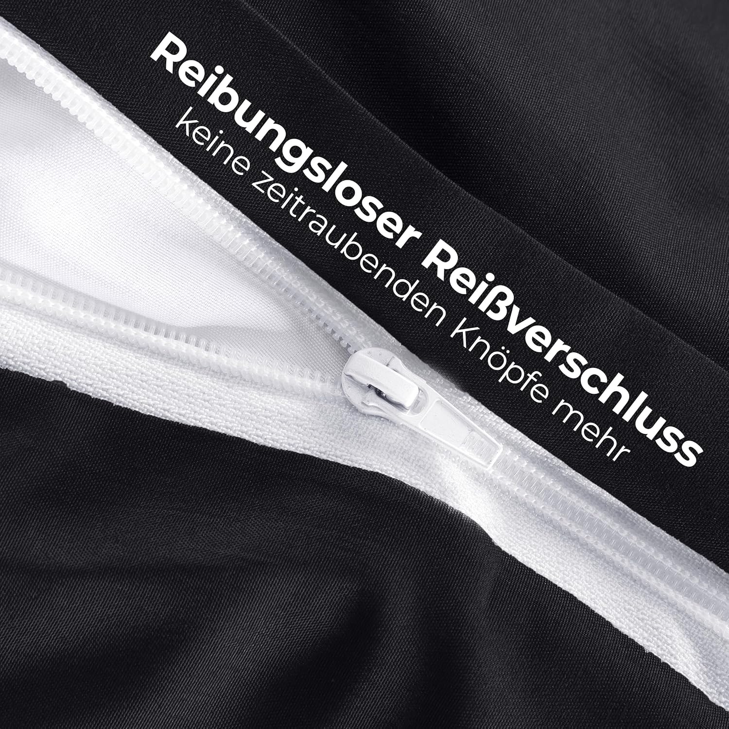 Thumbnail 5 de Utopia Bedding Bettwäsche-Set 135x200 (Mikrofaser) mit Kissenbezug 80x80 – Schwarz
