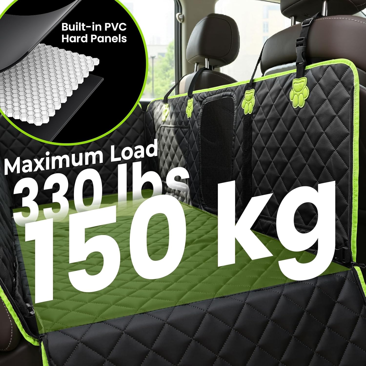 Thumbnail 3 de Pecute 2-in-1 Hundedecke Auto Rückbank (verbreitert, stabil & wasserfest) – für mehr Platz und Schutz