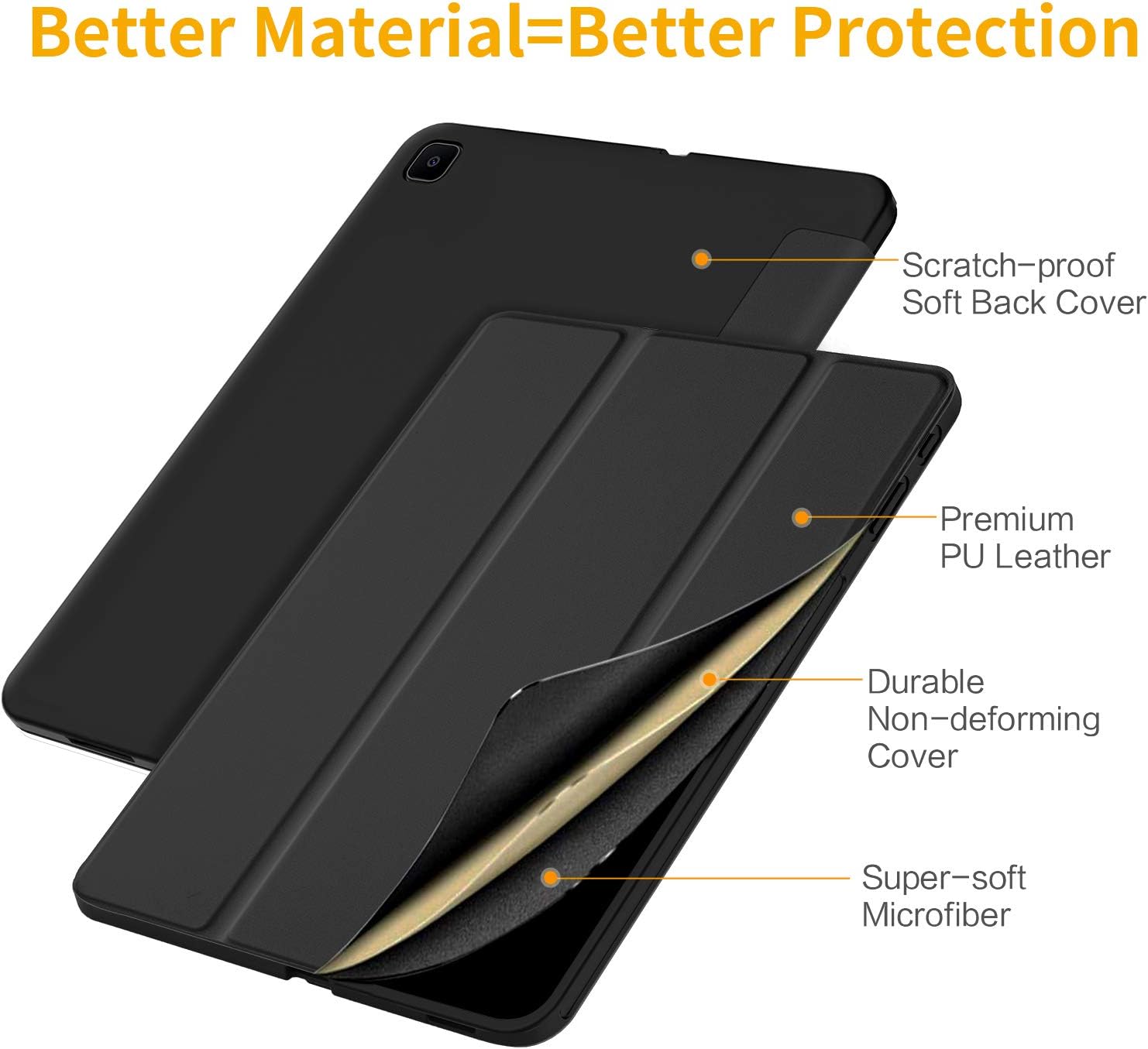 Thumbnail 1 de EasyAcc Schutzhülle für Samsung Galaxy Tab S6 Lite 10,4 Zoll (2024/2022/2020) inkl. Schutzfolie – ultra-dünn mit S-Pen-Halter, Schwarz