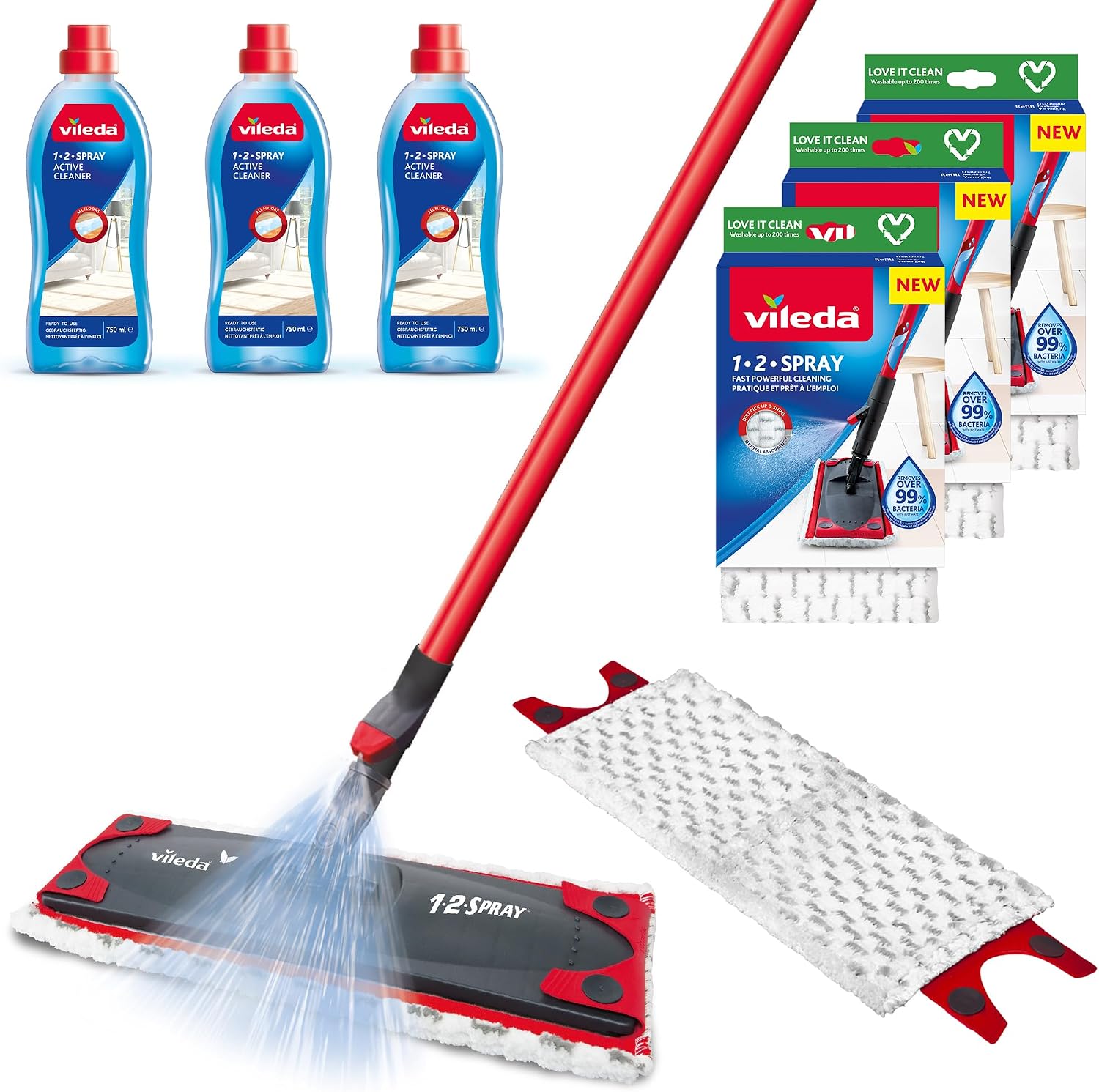 Thumbnail 6 de Vileda 1-2 Spray Microfibre Pads Refills