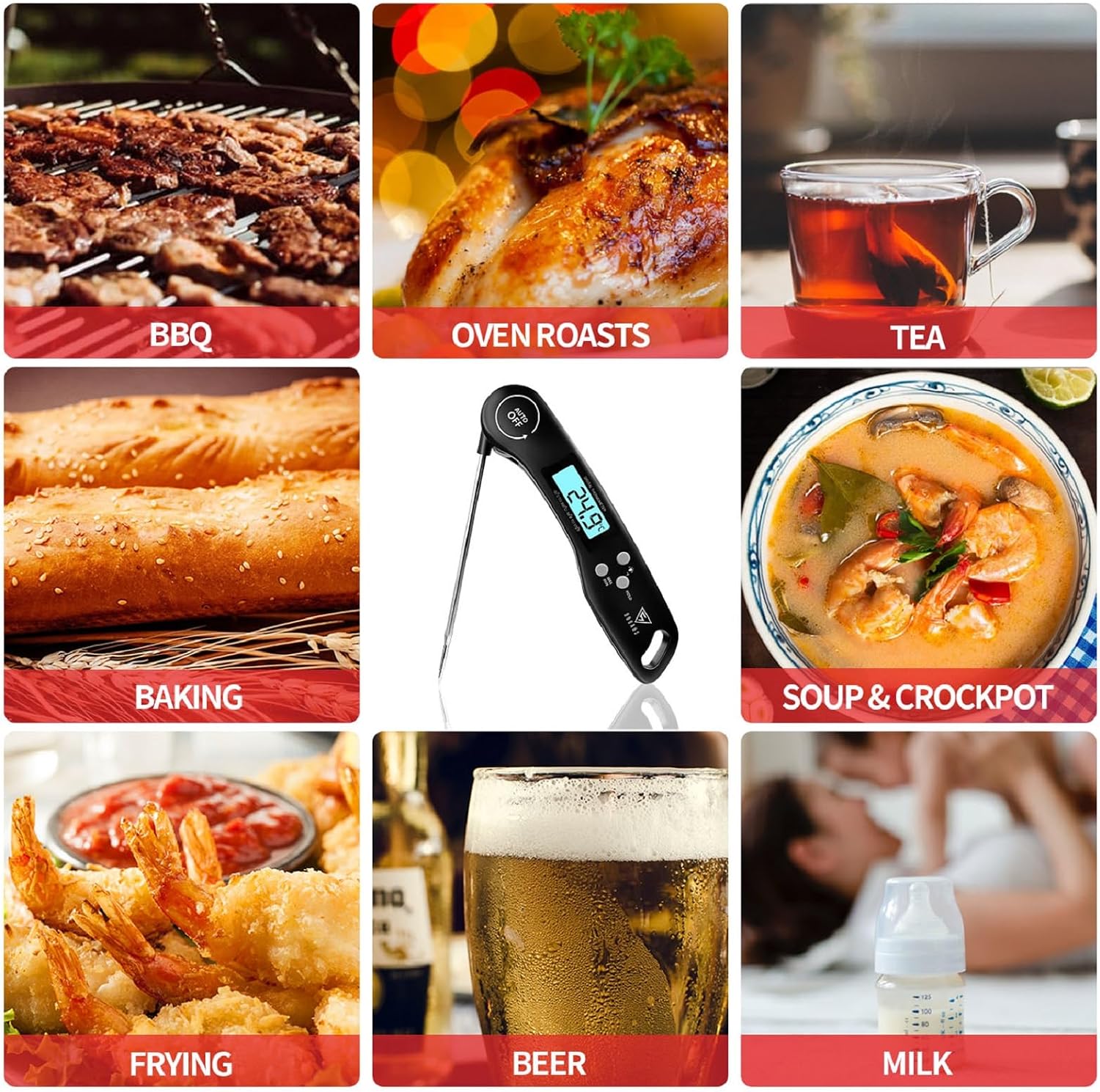 Thumbnail 4 de DOQAUS Digital Meat Thermometer 4.5in probe