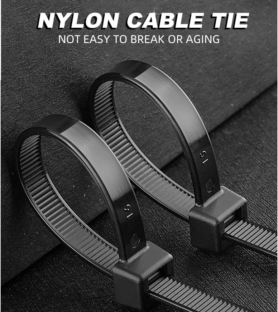 Detalle 2 de Caiery 350mm Nylon Cable Ties 100pc