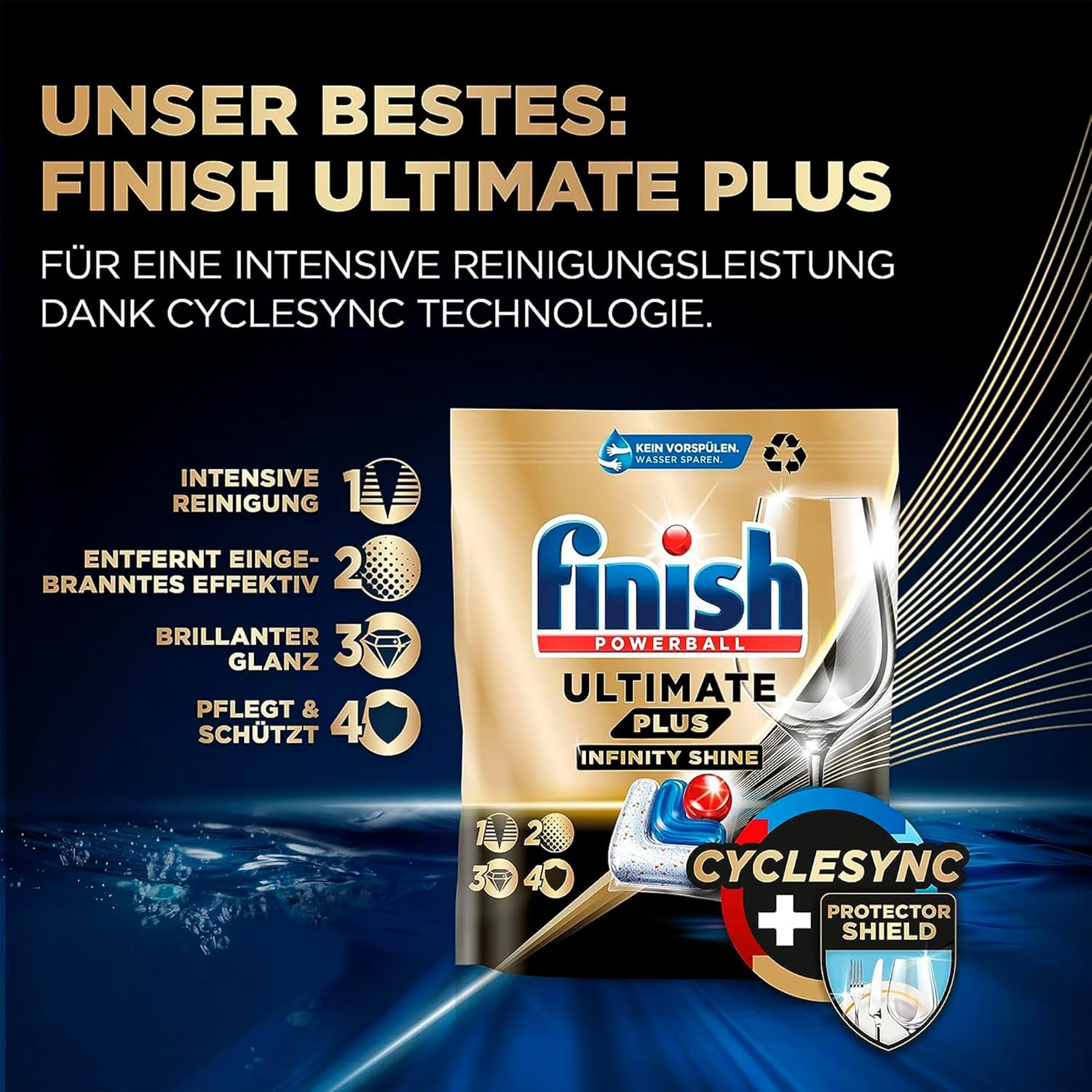 Thumbnail 6 de Finish Power Gel Citrus – Flüssiges Geschirrspülmittel für die Spülmaschine, 6 x 650 ml