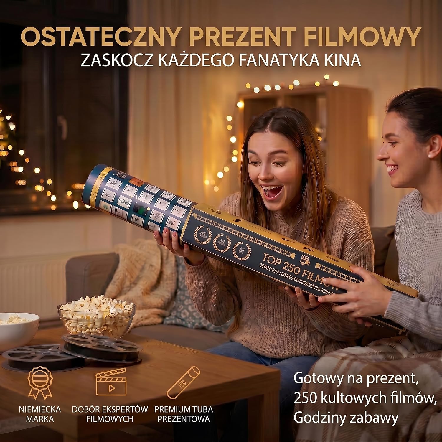 Detalle de GOODS+GADGETS® Plakat zdrapka 250 filmów XXL w stylu retro