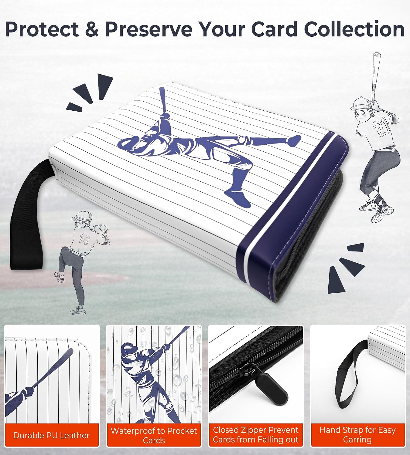 Thumbnail 2 de XIMUHO baseball card binder, 400 pockets