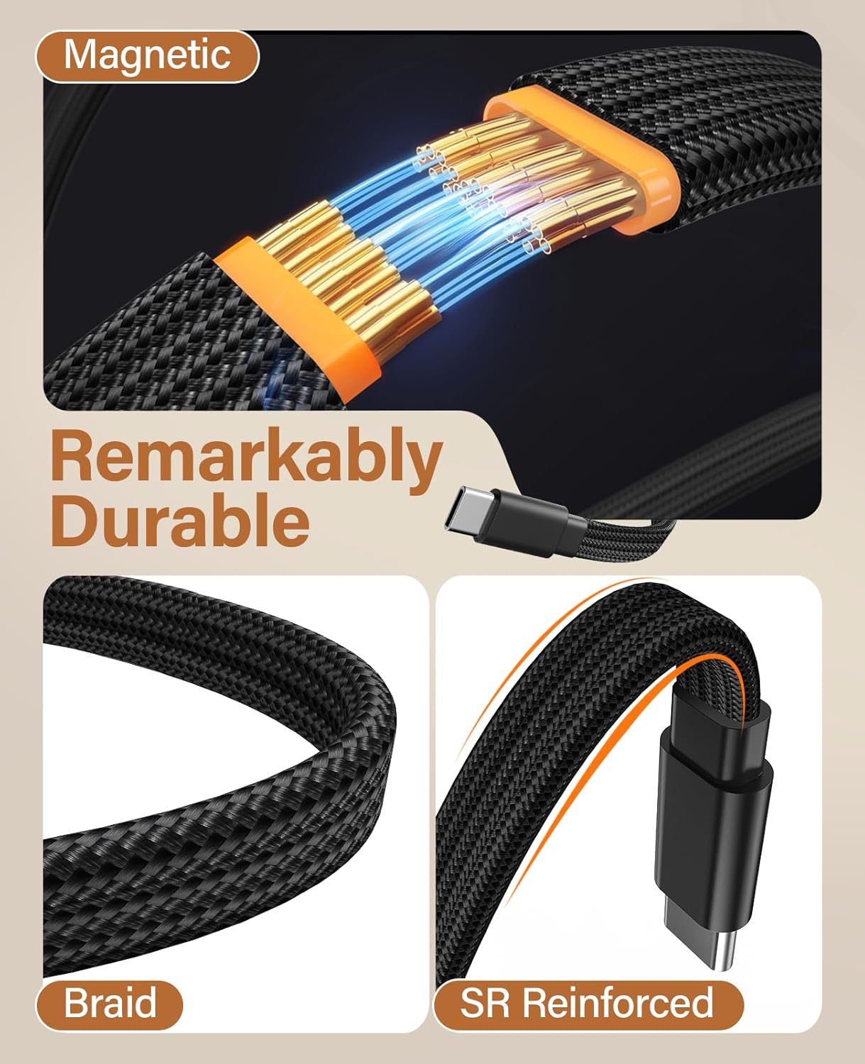 Thumbnail 4 de Magtame Magnetisches USB C zu USB C Kabel 60W 1m
