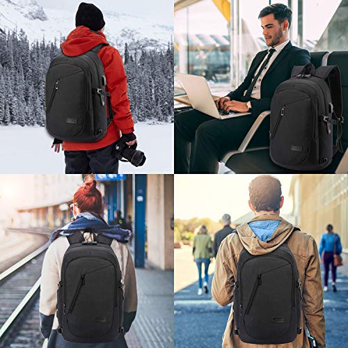 Detalle de Antivol Sac à Dos Ordinateur Portable 15,6" Wenig – USB Charging, Imperméable, Noir