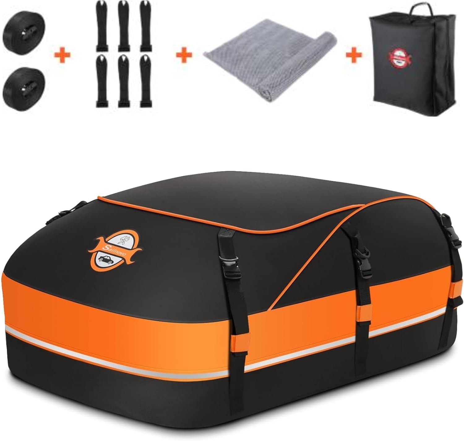 Sailnovo Box Tetto Auto: Portapacchi Rigido, Impermeabile e Facile da Usare per Viaggi in Famiglia