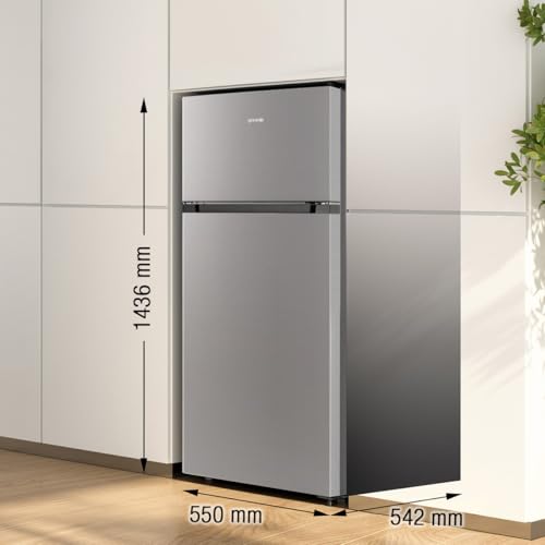 Detalle de Gorenje RF414EPS4 Doppeltürkühlschrank mit Gefrierteil oben – 165 L Kühlteil, 41 L Gefrierteil