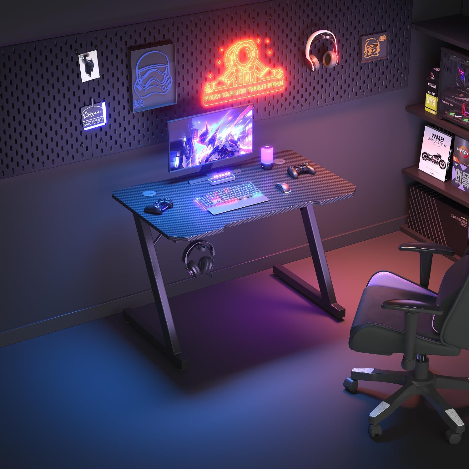 Thumbnail 1 de JUMMICO Scrivania Gaming 80×52 cm ergonomica per PC 🖥