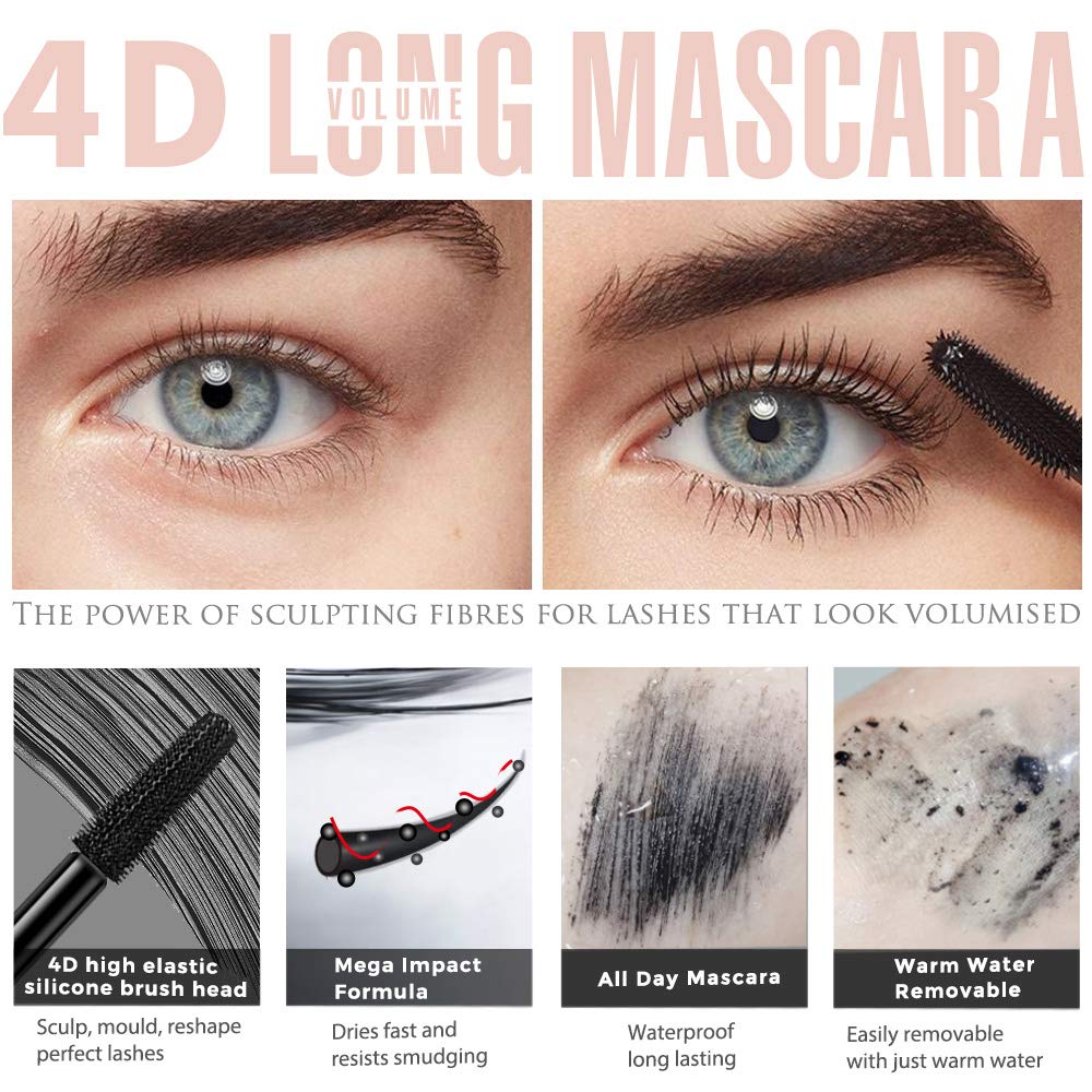 Detalle de 4D Silk Fiber Lash Mascara Waterproof 1 pack