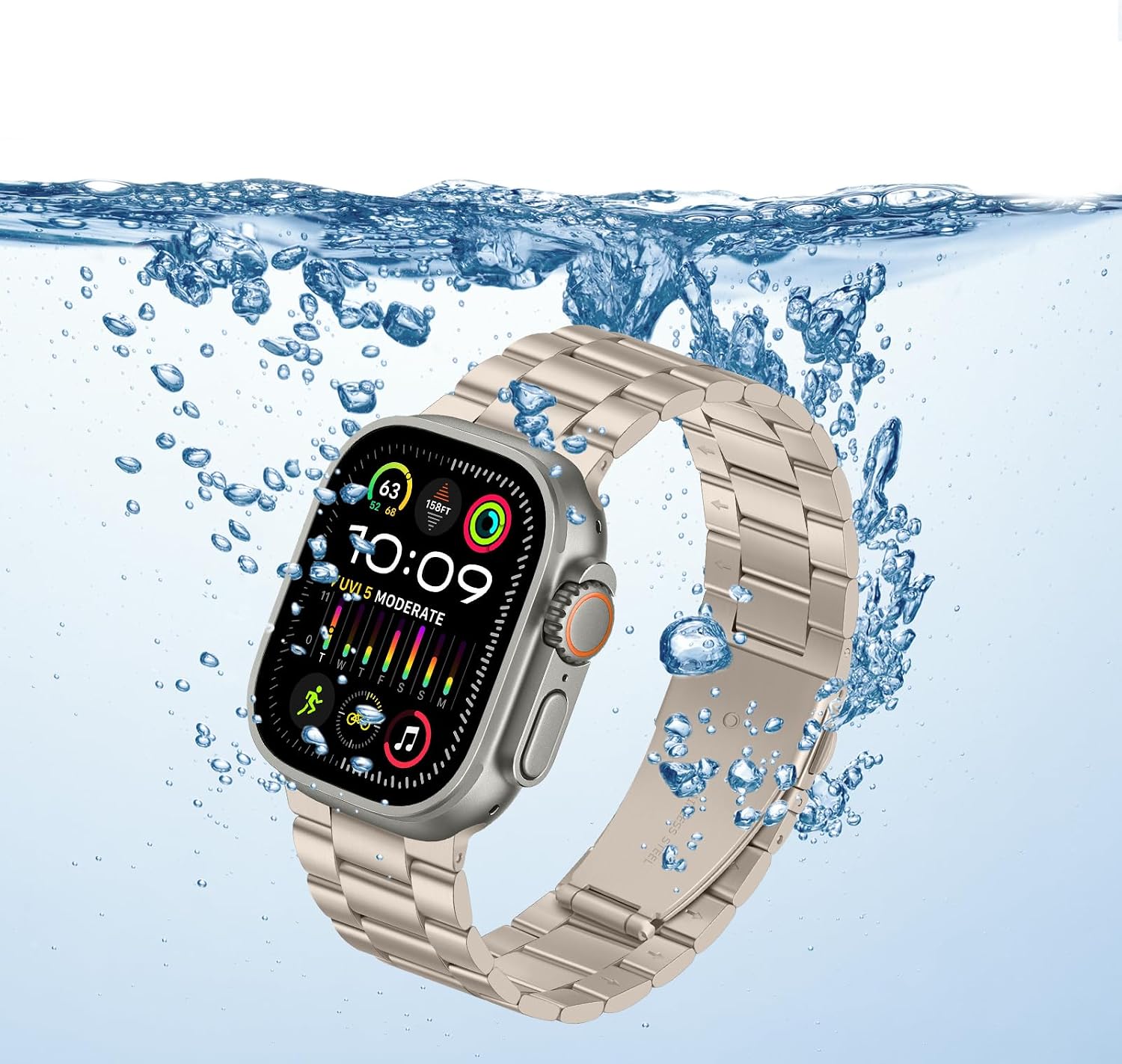 Thumbnail 6 de Anlinser Metal Strap for Apple Watch 49mm