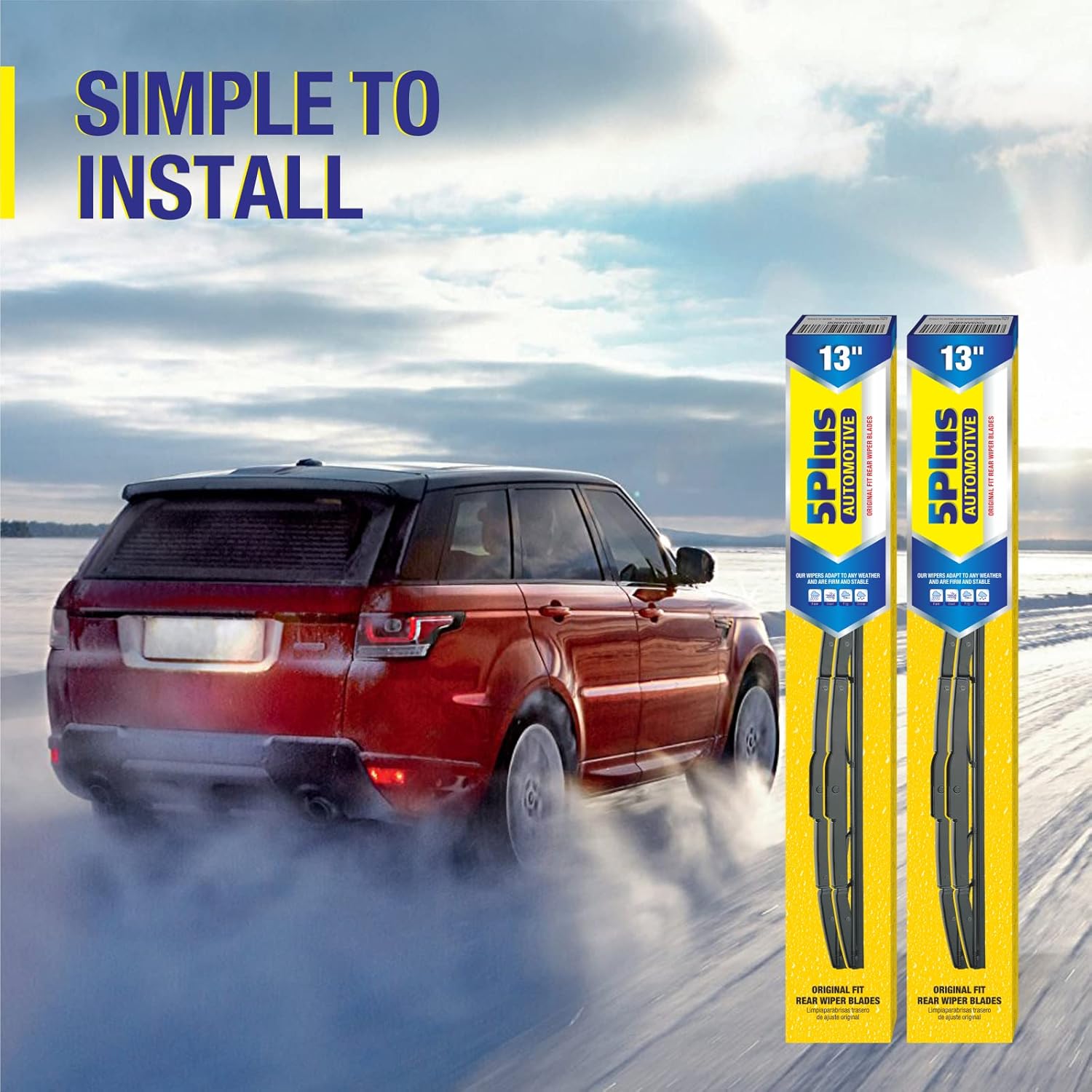 Thumbnail 4 de 5 PLUS 13" Rear Windshield Wiper Blade (J-Hook) Replacement for Honda CR-V 2016–2012