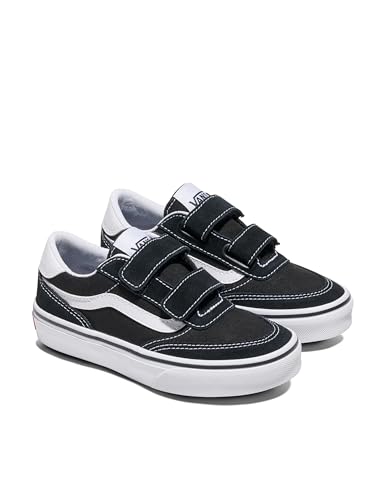 Detalle de Vans Brooklyn LS V Kids – Baskets unisex noir et blanc, taille 18 (pointure 2.5)