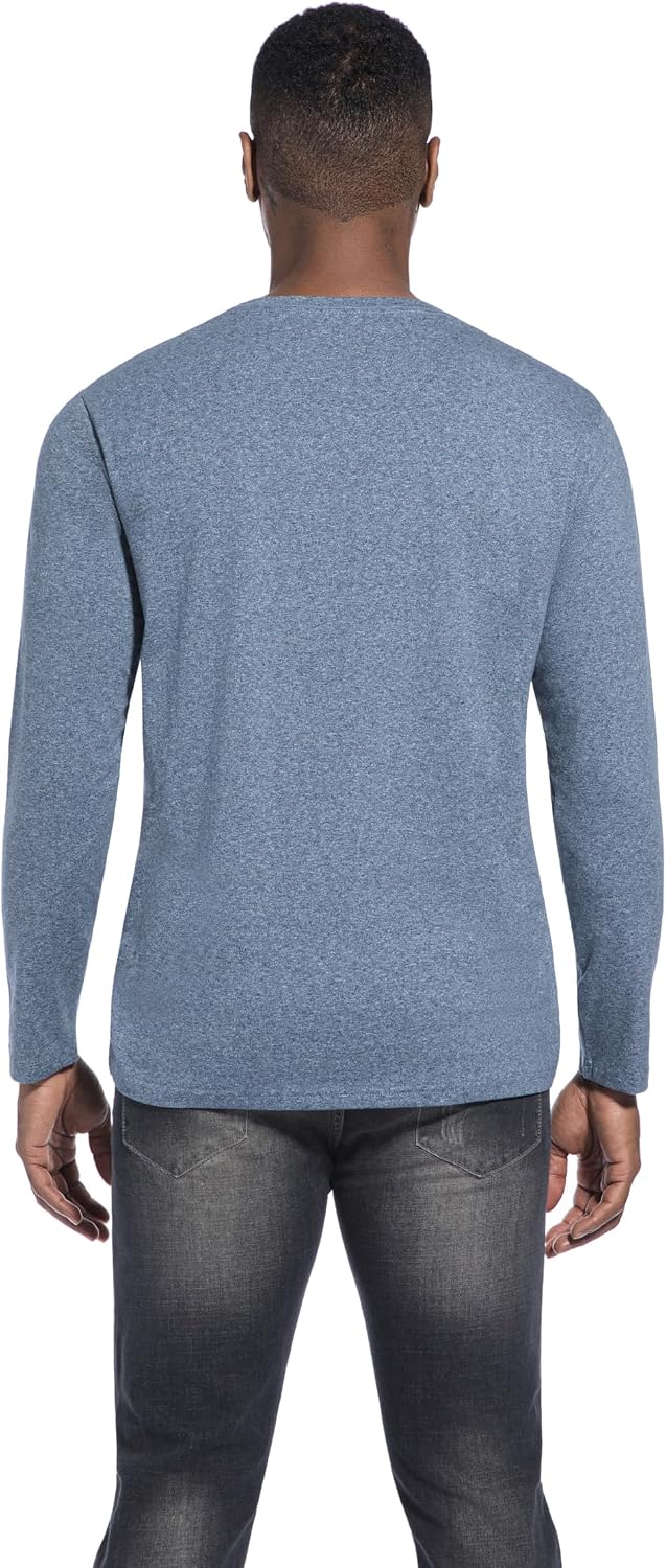 Thumbnail 6 de VEIISAR Herren Langarm- und Kurzarm-T-Shirt (200 g Baumwolle), 95% Baumwolle + 5% Elasthan – Slim Fit