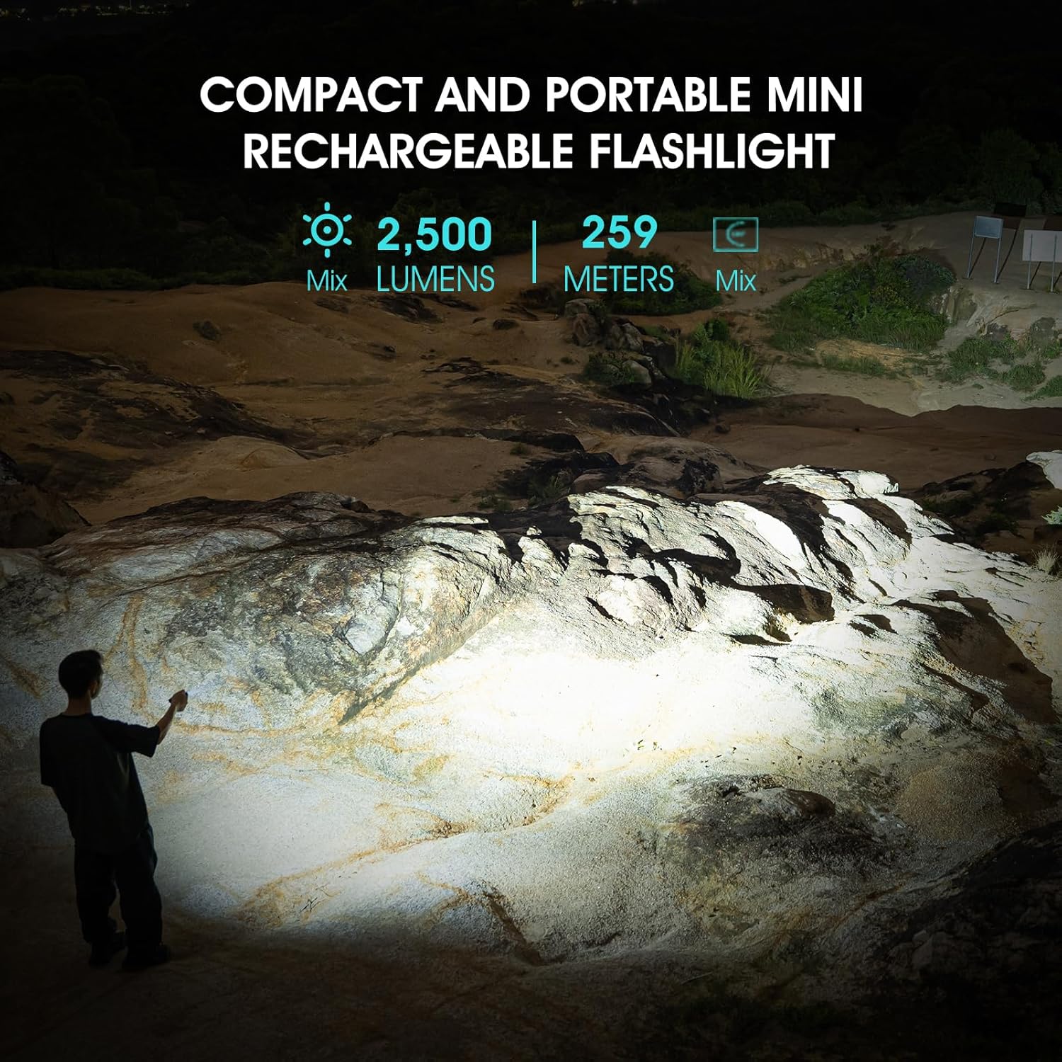Thumbnail 2 de Rechargeable LED Torch 2500 Lumens — Small Tactical Magnetic IPX8 Waterproof