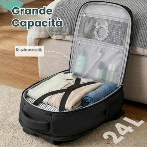 Thumbnail 4 de MATEIN Zaino Ryanair 40x30x20: zaino da cabina pratico e organizzato per i viaggi