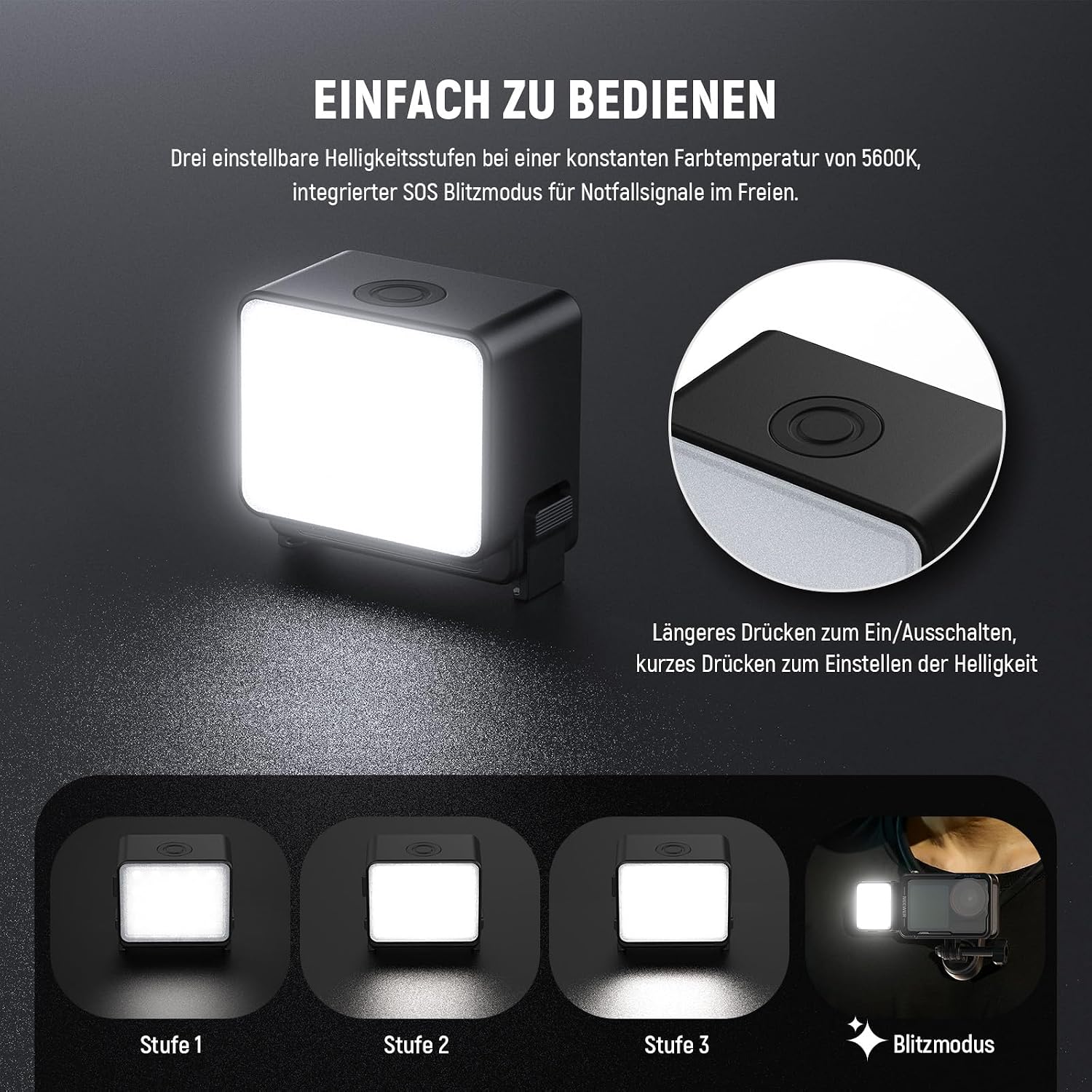 Thumbnail 4 de NEEWER M20 Magnetische LED Kamera Leuchte 5600K