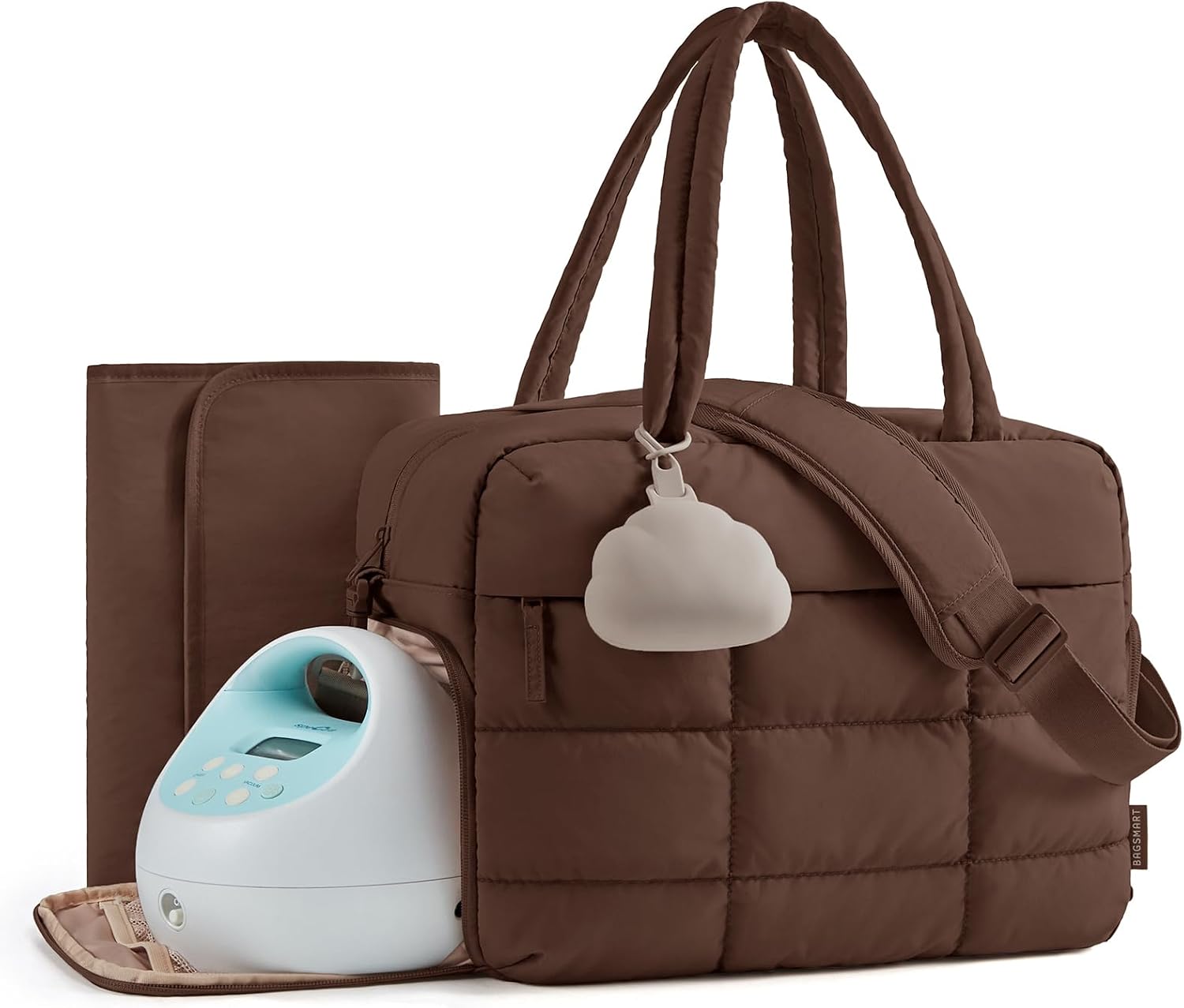 Detalle de BAGSMART Diaper Bag Tote with Pump Pocket, Insulated Pockets & Changing Pad
