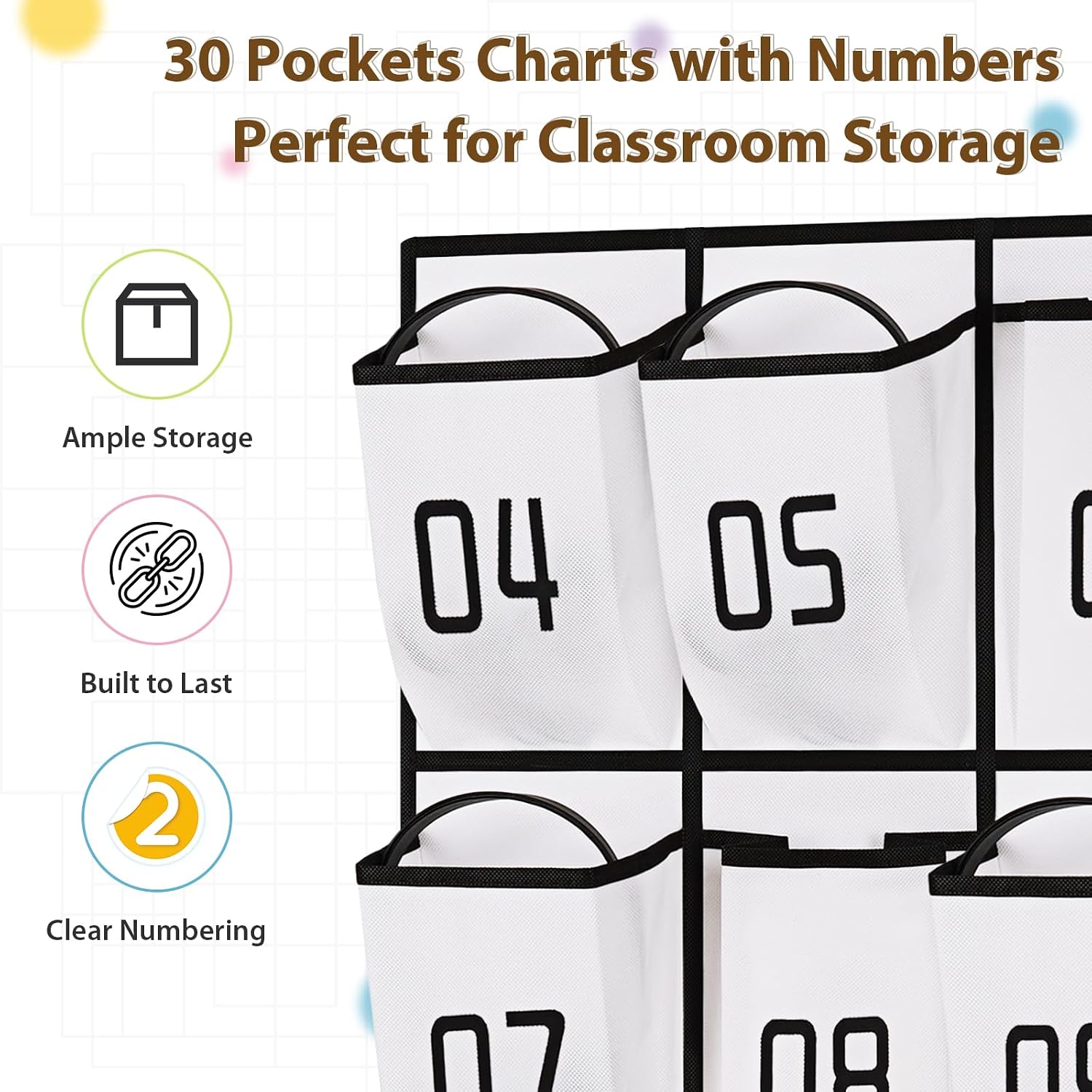 Detalle de Classroom Headphone Organizer, 30 Pockets