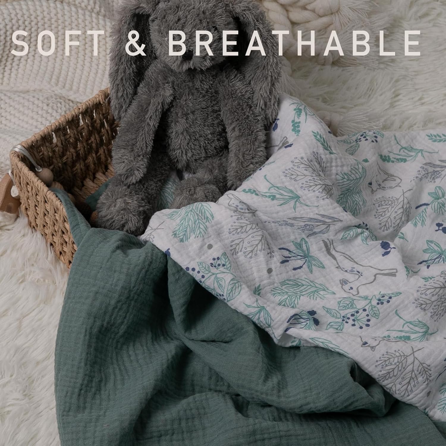 Thumbnail 3 de Soarwg Kids Musselin Pucktücher 3er-Set (95 x 100 cm) für Neugeborene