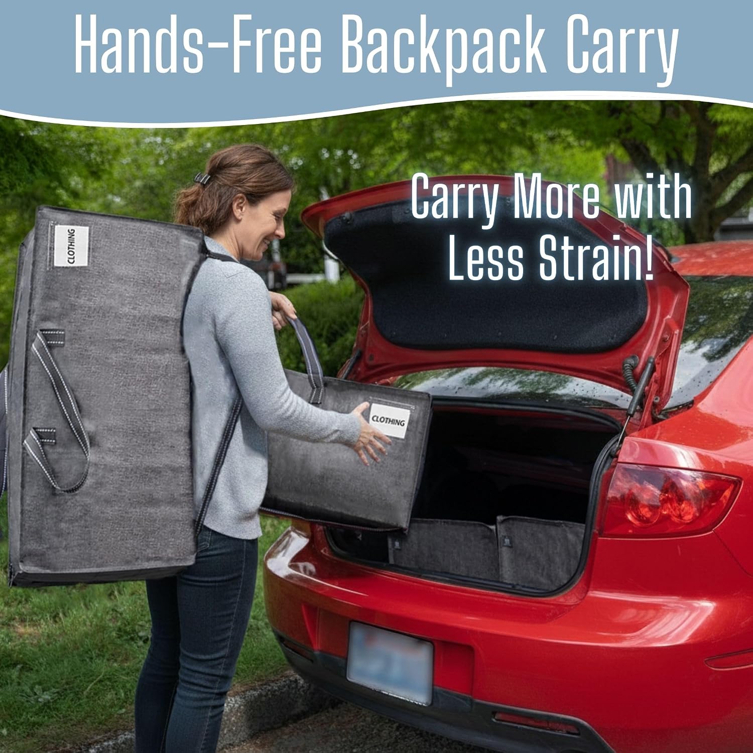 Thumbnail 3 de VENO 8 Pack Heavy Duty Moving Bags with Backpack Straps