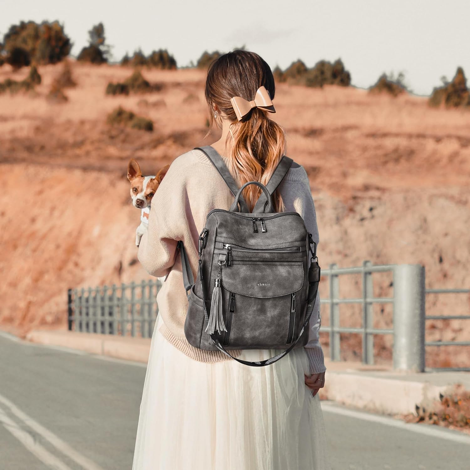 Thumbnail 1 de Shrrie Rucksack Damen Vintage Dunkelgrün