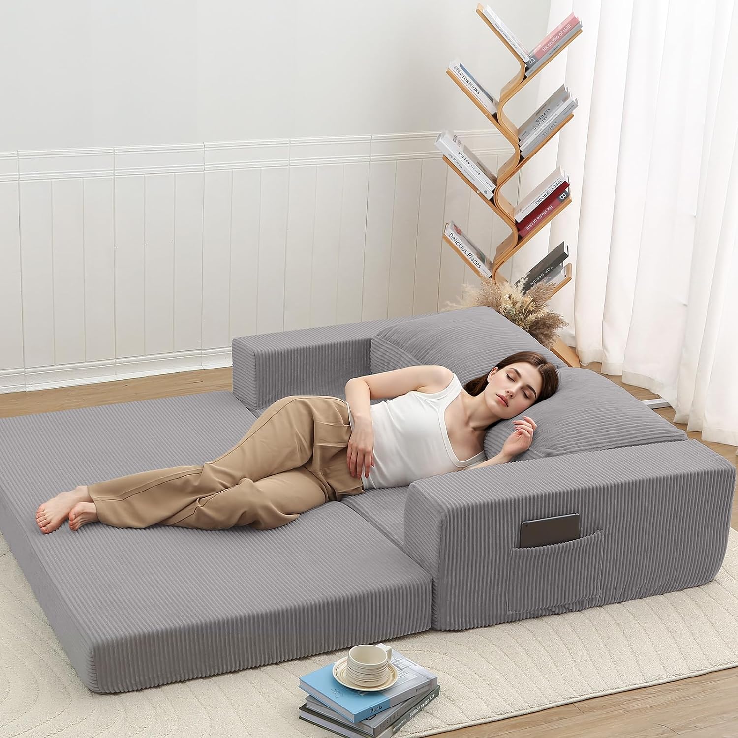 Thumbnail 3 de COMAX 4-in-1 Futon Sofa Bed: Space-Saving Convertible Couch for Small Living Spaces