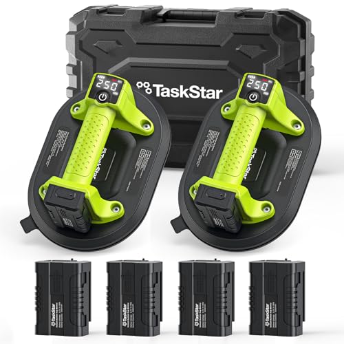 Detalle de Taskstar Ventouse Carrelage Électrique 25 cm — Lift sans Fil avec Écran LCD et 250 kg