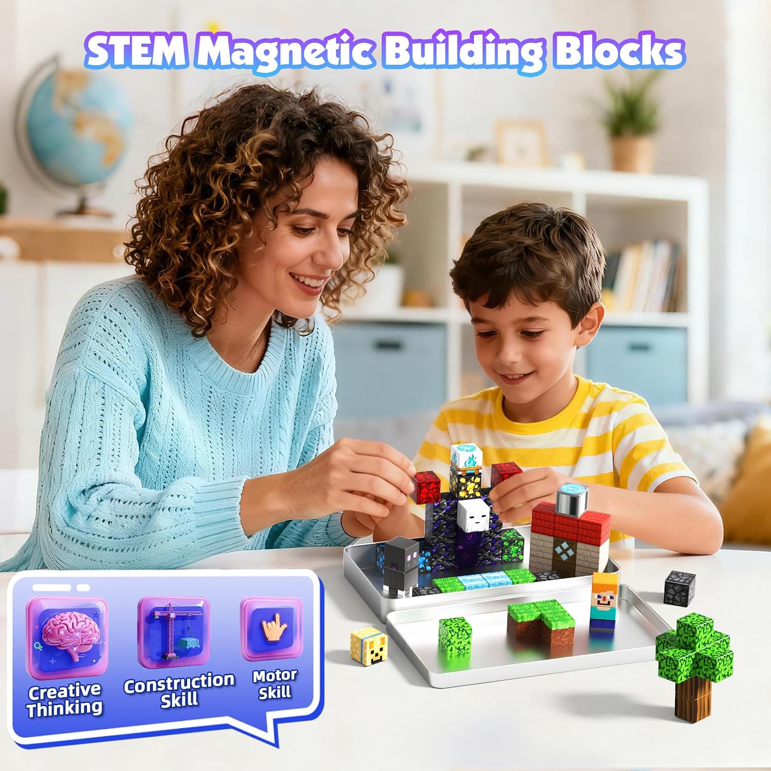 Thumbnail 6 de Magnetic Blocks 45pcs Forest Portal