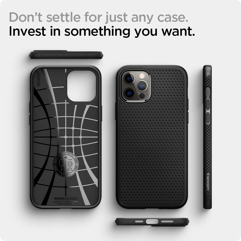 Thumbnail 6 de Spigen Liquid Air pour iPhone 12 Pro Max – coque noire mat