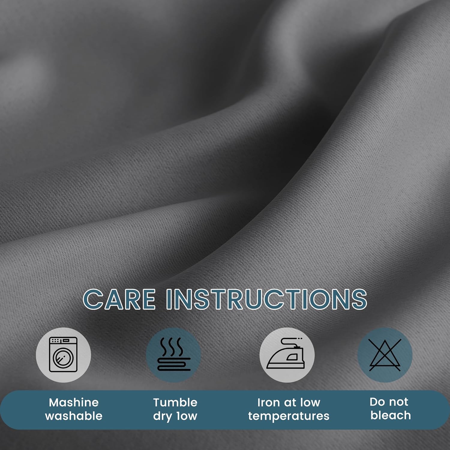 Thumbnail 6 de PONY DANCE Outdoorvorhang Wetterfest 2er Set (H 243 x B 132 cm) Anthrazit-Grau mit Ösen