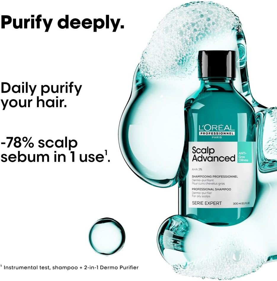 Thumbnail 1 de L'Oréal Professionnel Scalp Advanced Anti-Oiliness Dermo-Purifier Shampoo (300ml) – For Oily Hair, Serie Expert