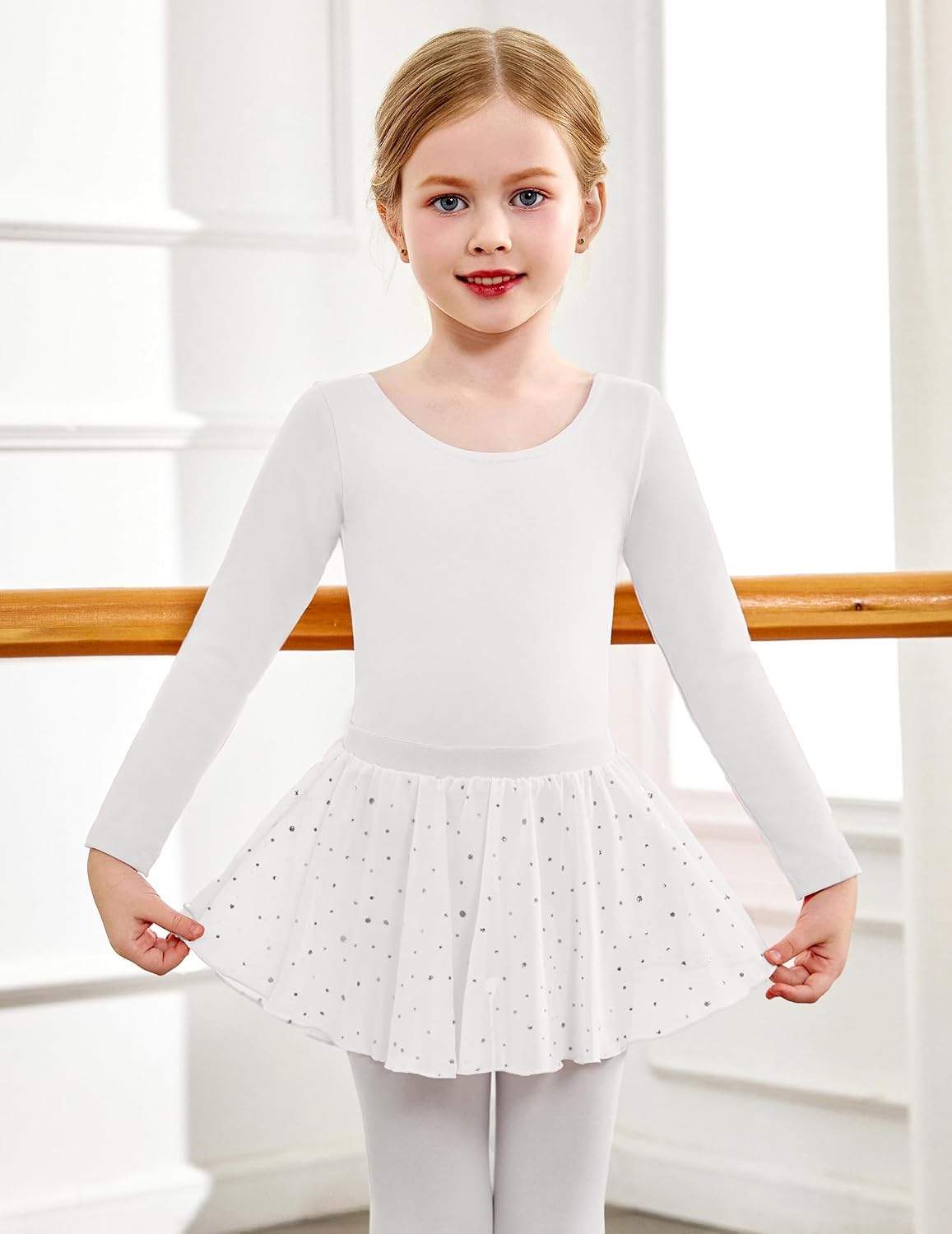 Detalle 2 de Arshiner vestito da ballo classico per ragazze con body e gonna in chiffon