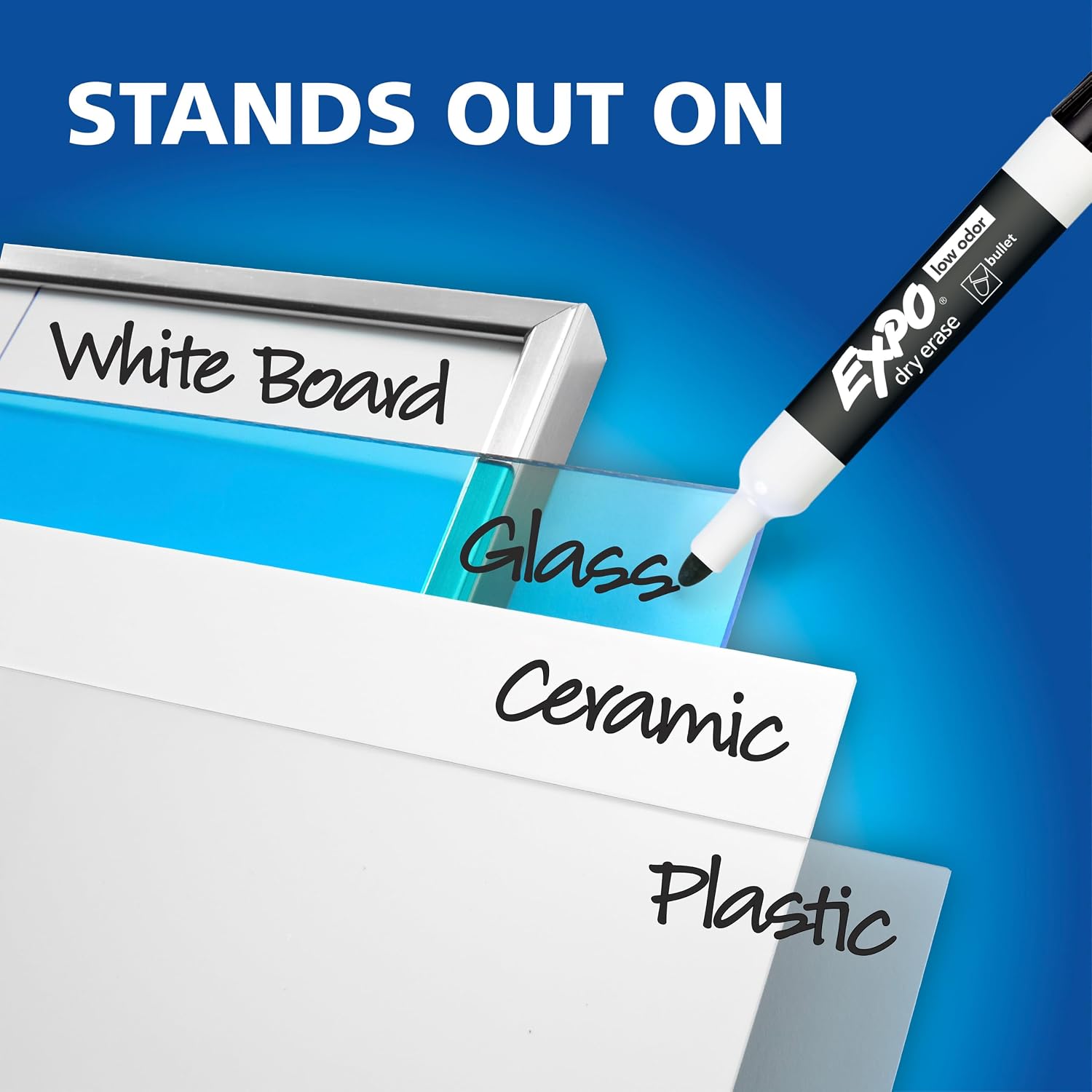Detalle de EXPO whiteboardpennor, 12-pack med blandade färger och rund spets