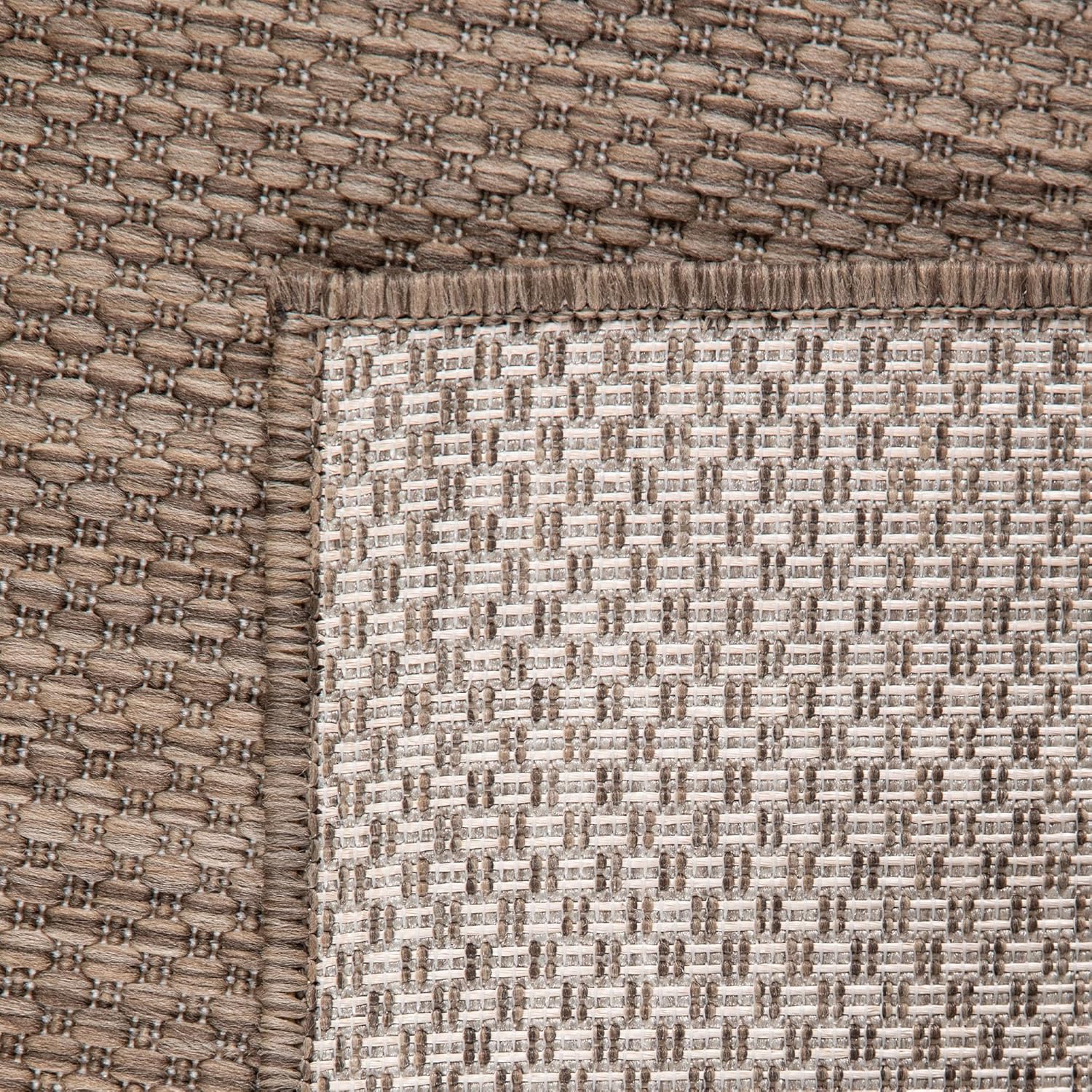 Thumbnail 5 de Carpettex Outdoor Teppich 280 × 370 cm, braun – wetterfest, einfarbig, Sisal-Look